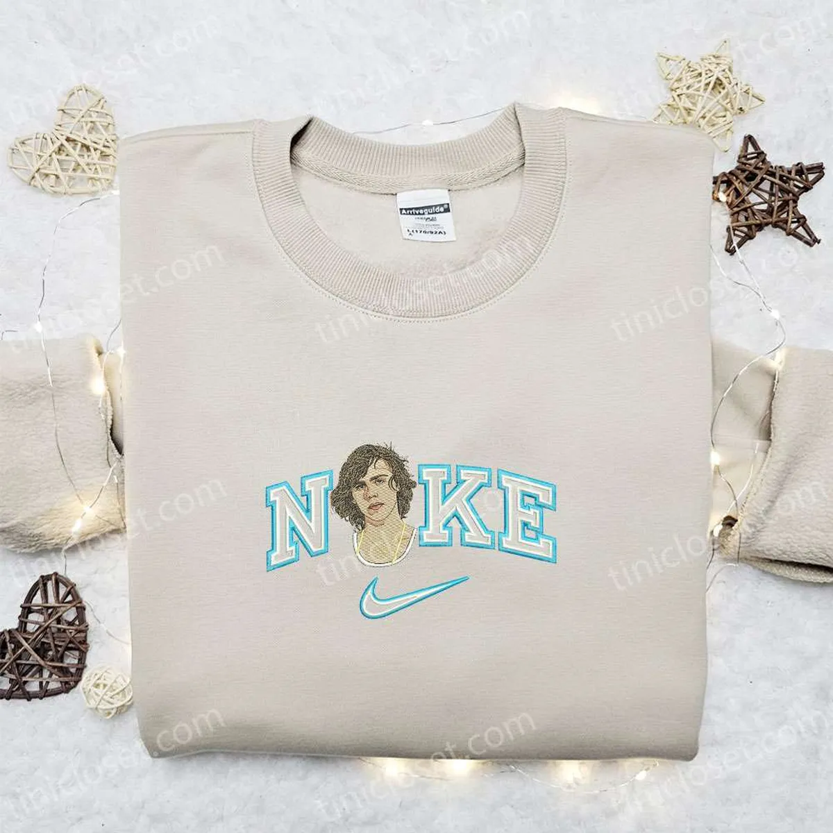 nike x justin bieber embroidered sweatshirt celebrity embroidered shirt best birthday gift ideas for family a8y99