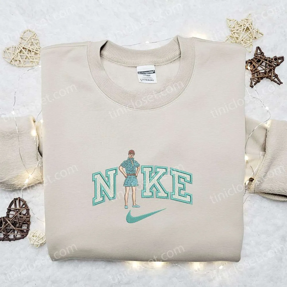 nike x ken toy embroidered sweatshirt cartoon barbie embroidered shirt nike inspired embroidered t shirt u8oim