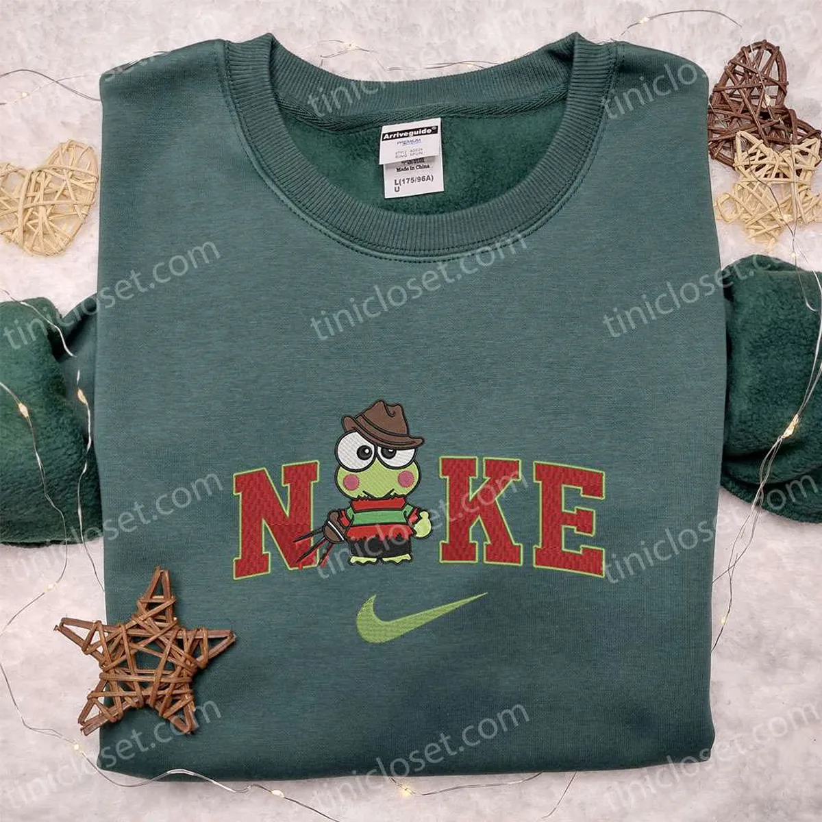 nike x keroppi freddy krueger embroidered hoodie custom nike embroidered sweatshirt best gifts for family tk8ie