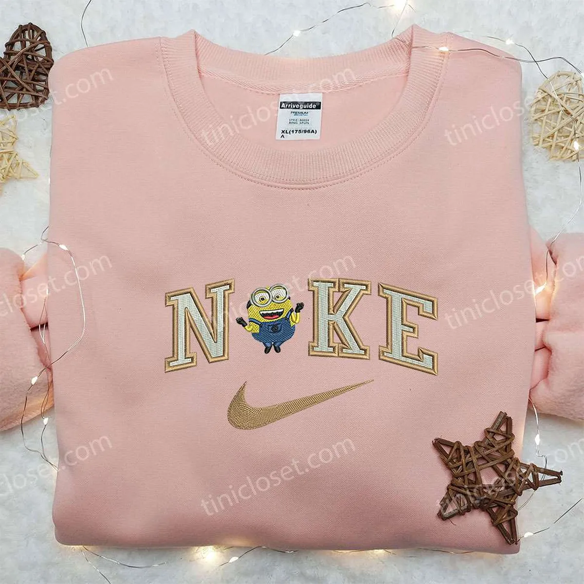 nike x kevin minion embroidered hoodie nike inspired embroidered sweatshirt cartoon inspired embroidered t shirt tugpk