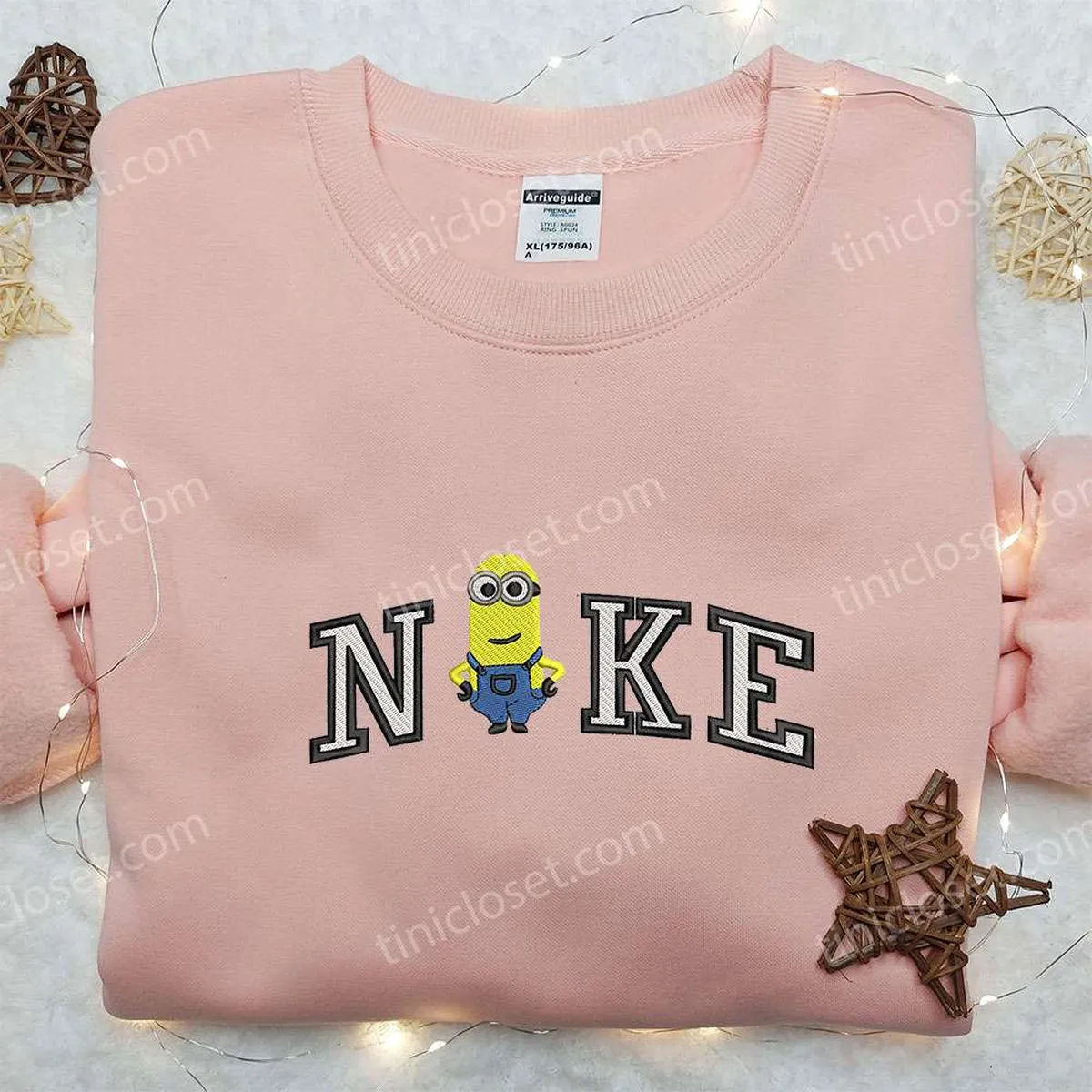 nike x kevin minion embroidered shirt minion movie embroidered shirt nike inspired embroidered shirt