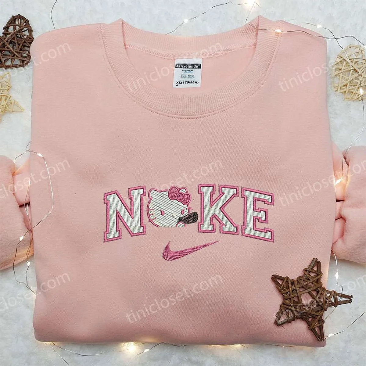 nike x kitty with gun embroidered shirt nike inspired embroidered shirt best gifts for family 5z2ac