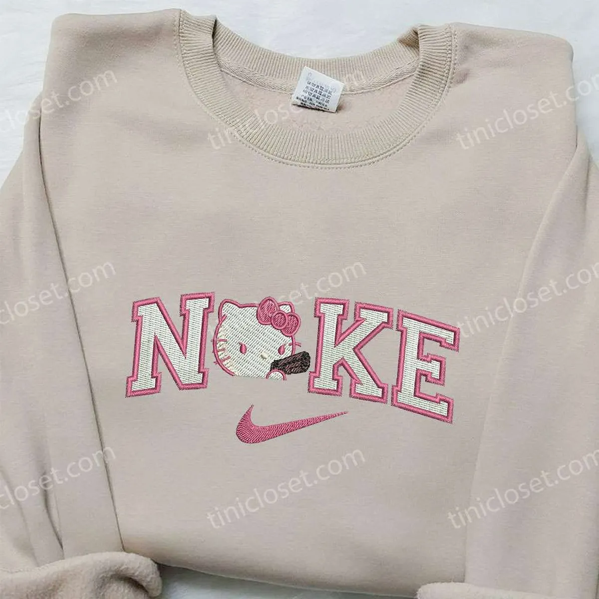 nike x kitty with gun embroidered shirt nike inspired embroidered shirt best gifts for family r2qyw