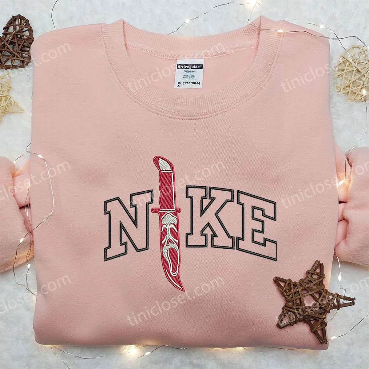 nike x knife ghost embroidered shirt nike inspired embroidered shirt halloween embroidered shirt 5tka4