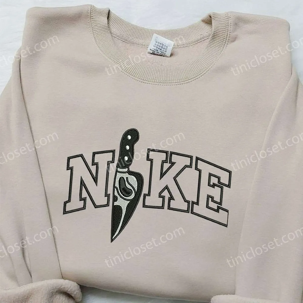 nike x knife scream embroidered shirt nike inspired embroidered shirt halloween embroidered shirt 8pf27