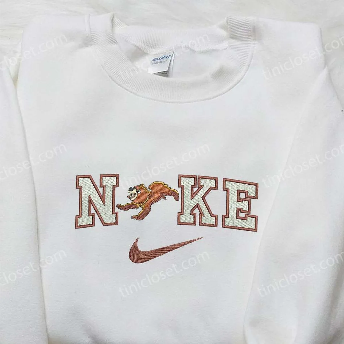nike x koda bear embroidered shirt nike inspired embroidered shirt walt disney embroidered shirt