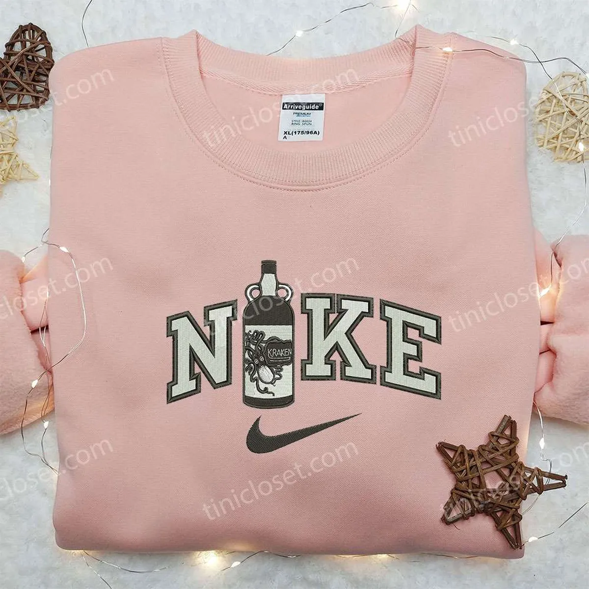 nike x kraken rum bottle embroidered shirt favor drinking embroidered shirt custom nike embroidered shirt dwg5c
