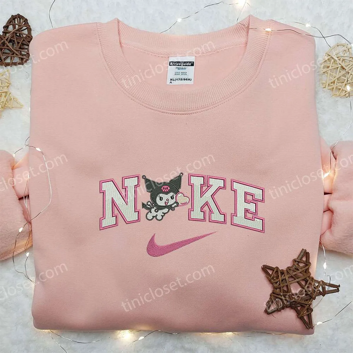nike x kuromi embroidered shirt cartoon embroidered shirt custom nike embroidered shirt cjudn