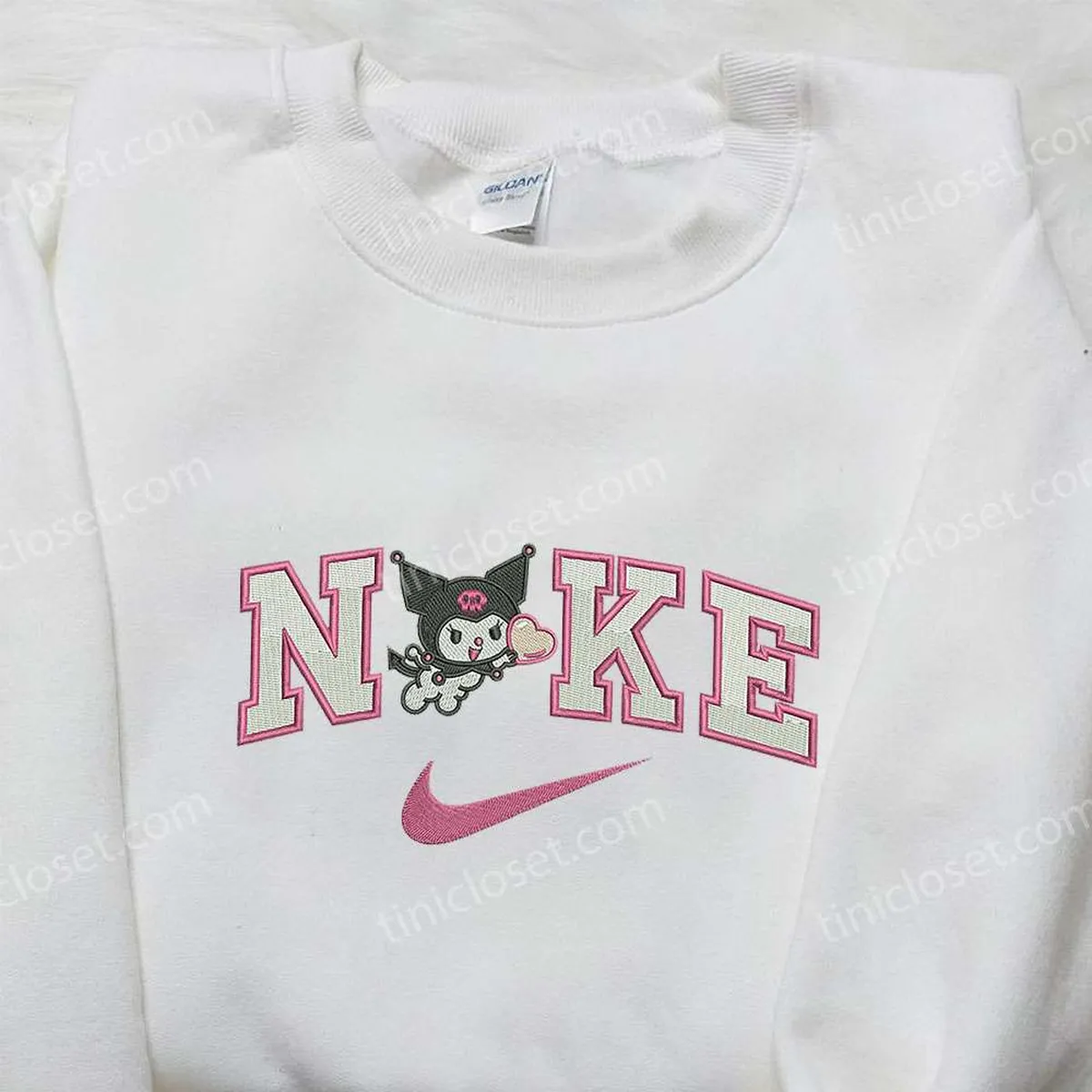 nike x kuromi embroidered shirt cartoon embroidered shirt custom nike embroidered shirt en57p