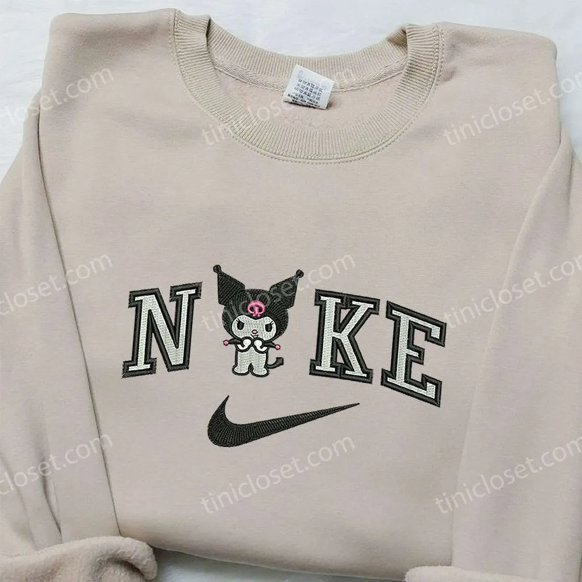 nike x kuromi embroidered shirt cartoon embroidered shirt nike inspired embroidered shirt ccrby