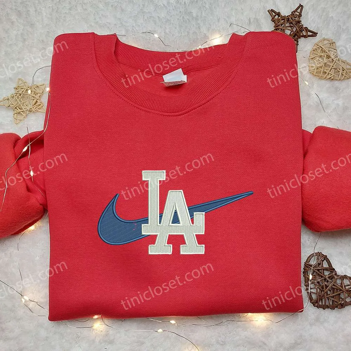 nike x la embroidered shirt custom nike embroidered shirt best gifts for family