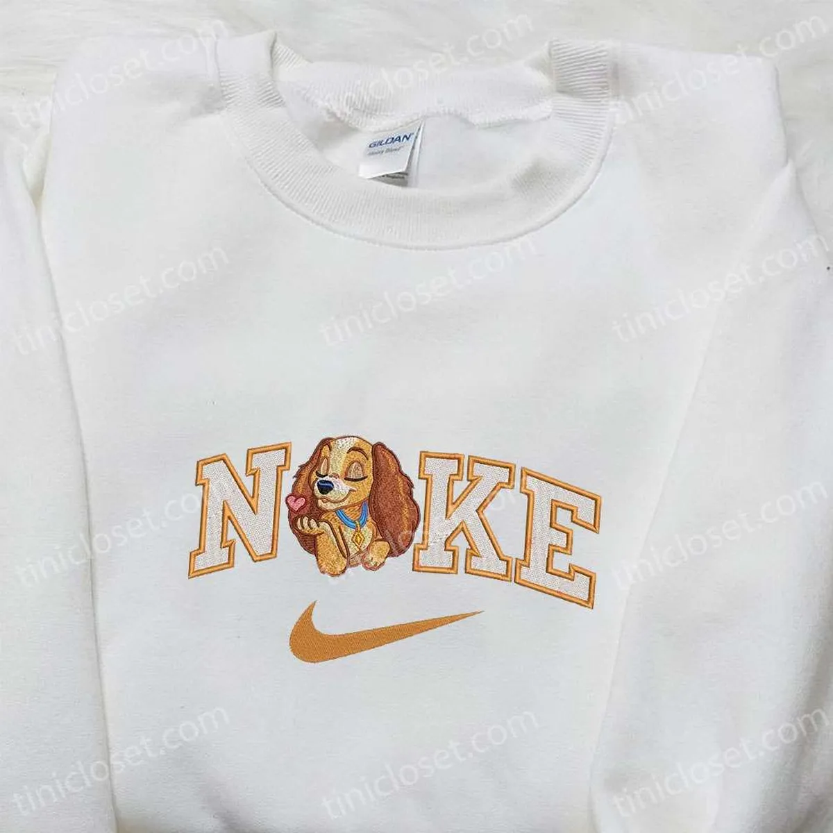 nike x lady embroidered cartoon sweatshirt disney characters embroidered t shirt best birthday gift ideas