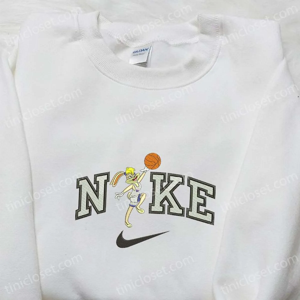 nike x lola bunny basketball embroidered sweatshirt looney tunes disney embroidered shirt best gift ideas 3zp6r