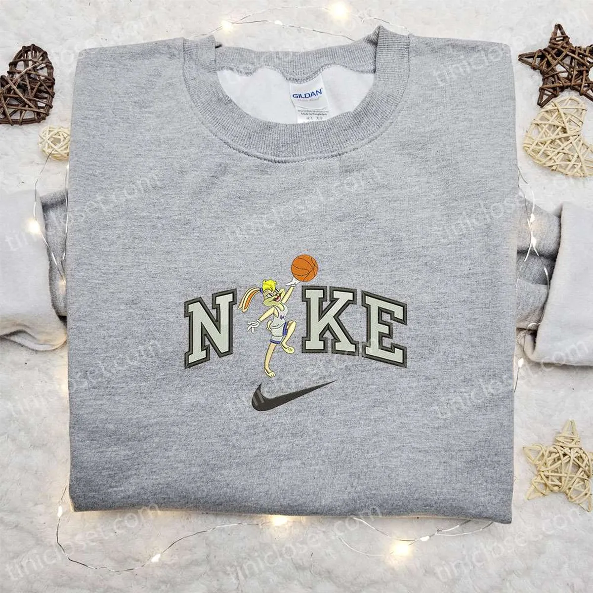 nike x lola bunny basketball embroidered sweatshirt looney tunes disney embroidered shirt best gift ideas