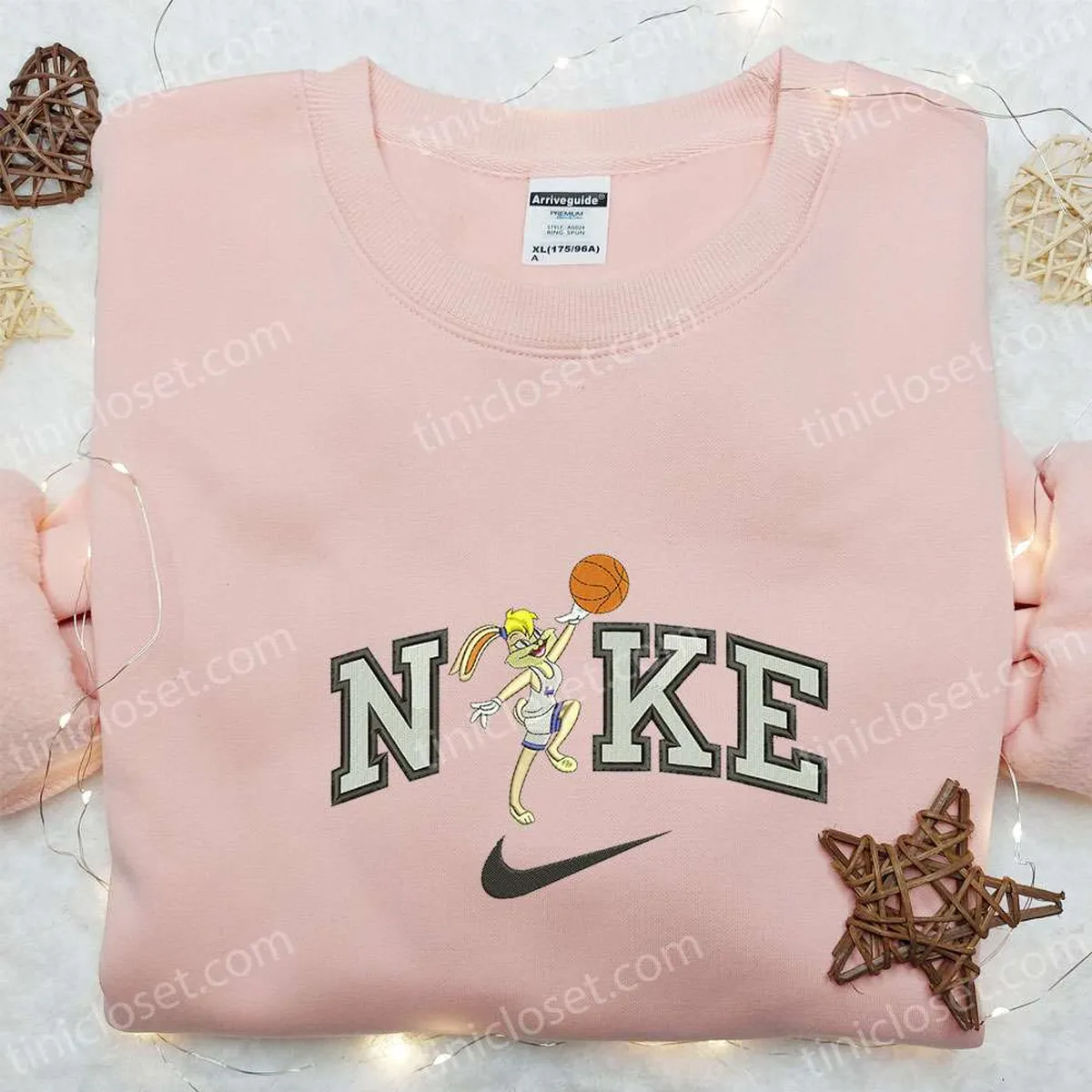 nike x lola bunny basketball embroidered sweatshirt looney tunes disney embroidered shirt best gift ideas