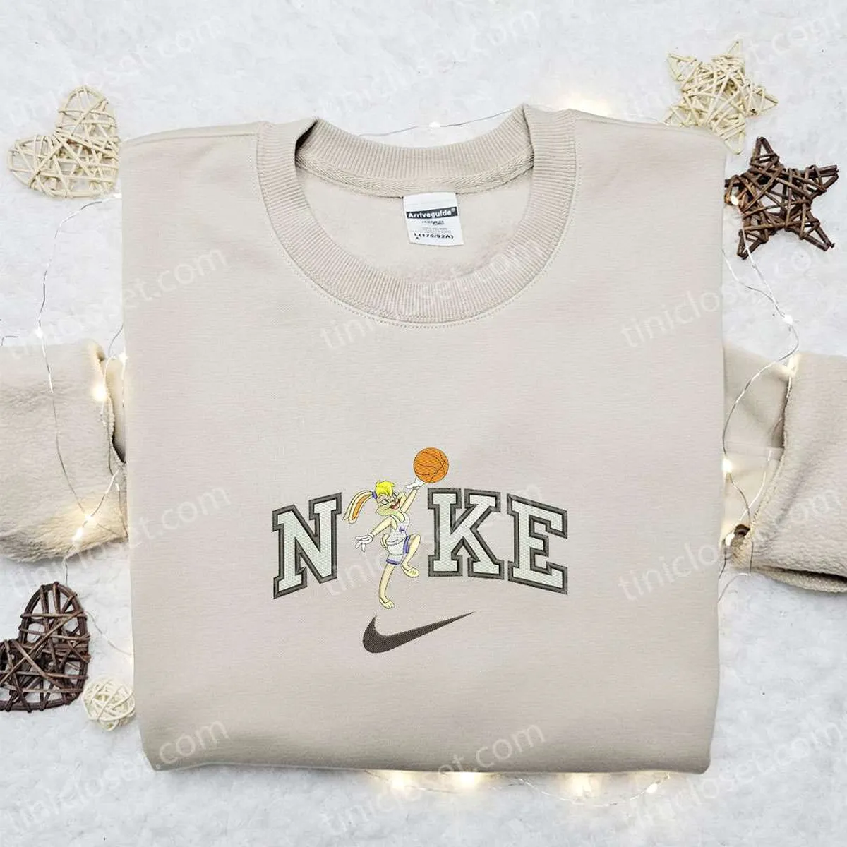 nike x lola bunny basketball embroidered sweatshirt looney tunes disney embroidered shirt best gift ideas tdown