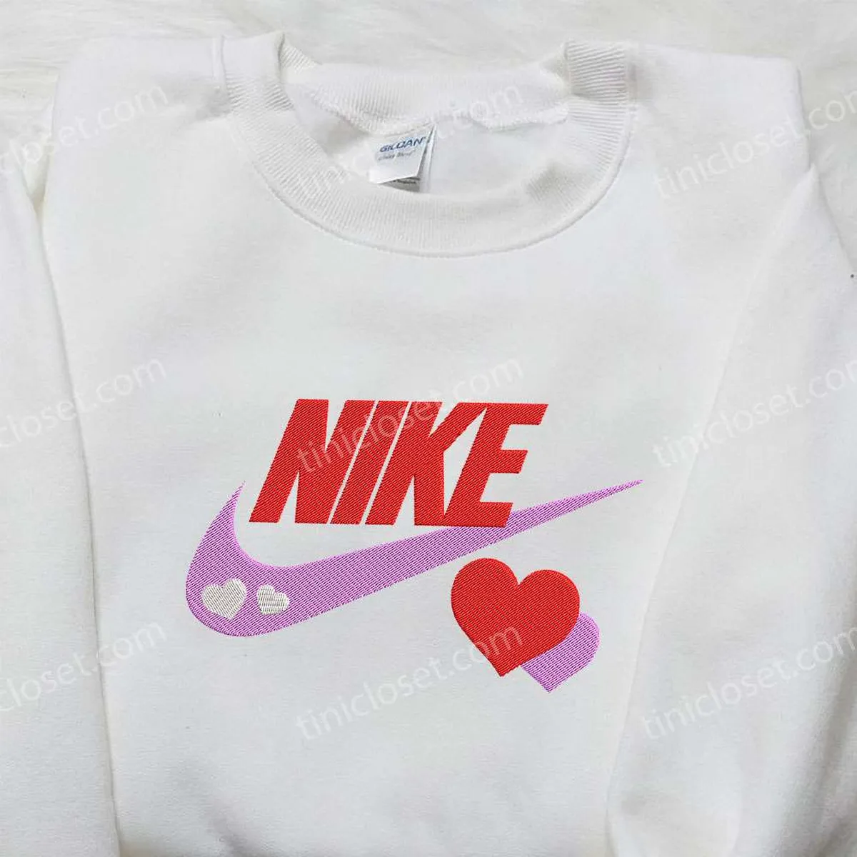 nike x love hearts embroidered shirt custom nike embroidered shirt best valentine day gift ideas lkpns