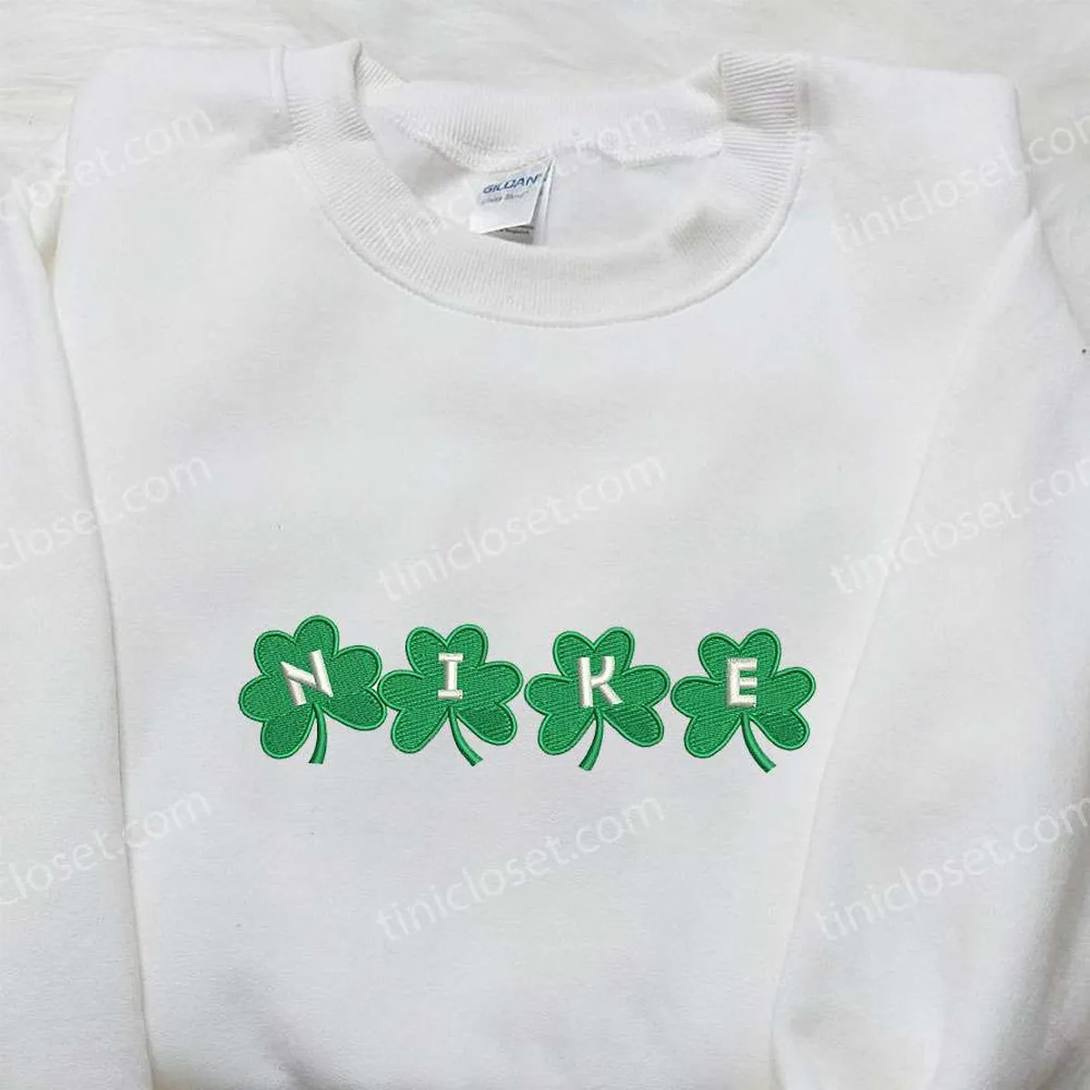 nike x lucky grass embroidered shirt custom nike embroidered shirt best gifts for family