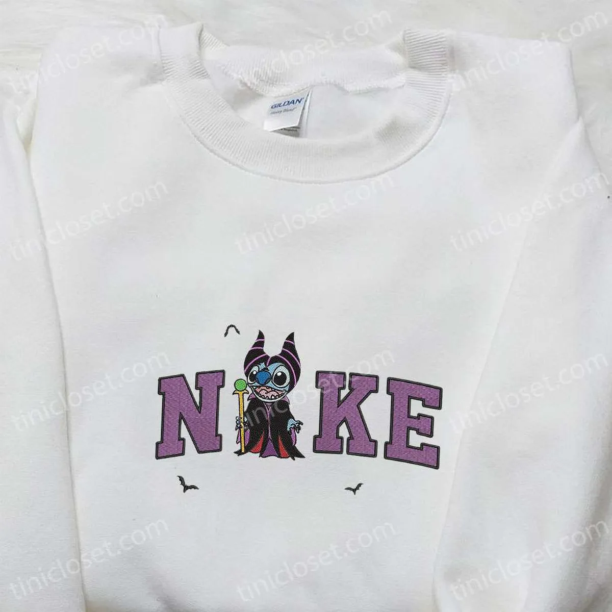nike x wicked stitch maleficent embroidered shirt disney halloween embroidered shirt nike inspired embroidered shirt um05o
