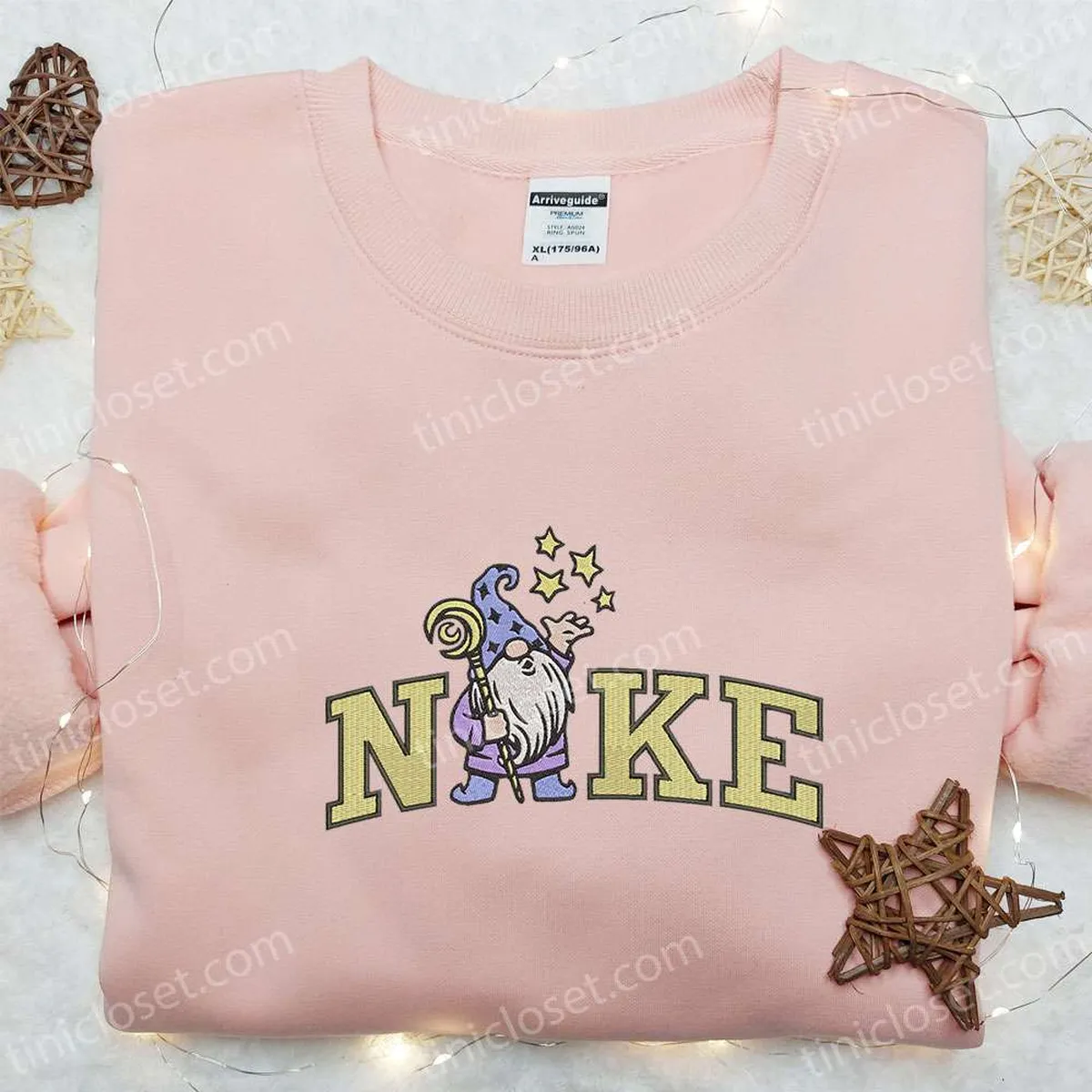 nike x witch gnome halloween embroidered shirt cute halloween embroidered shirt nike inspired embroidered shirt