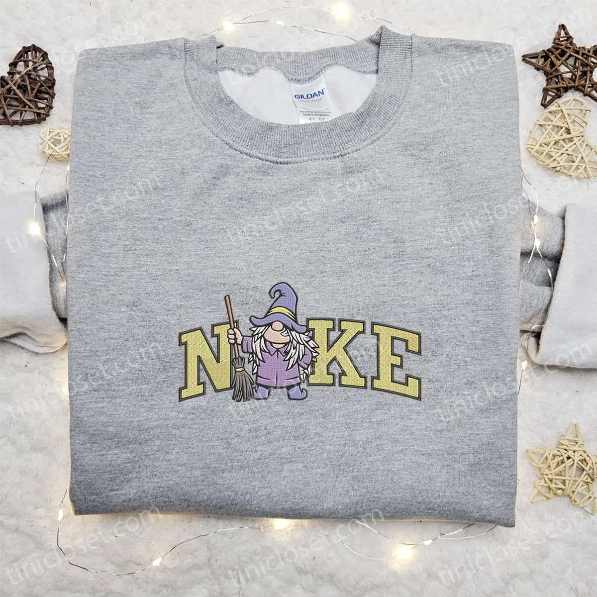 nike x wizard gnome embroidered hoodie amazing halloween embroidered t shirt nike inspired embroidered sweatshirt qzozs