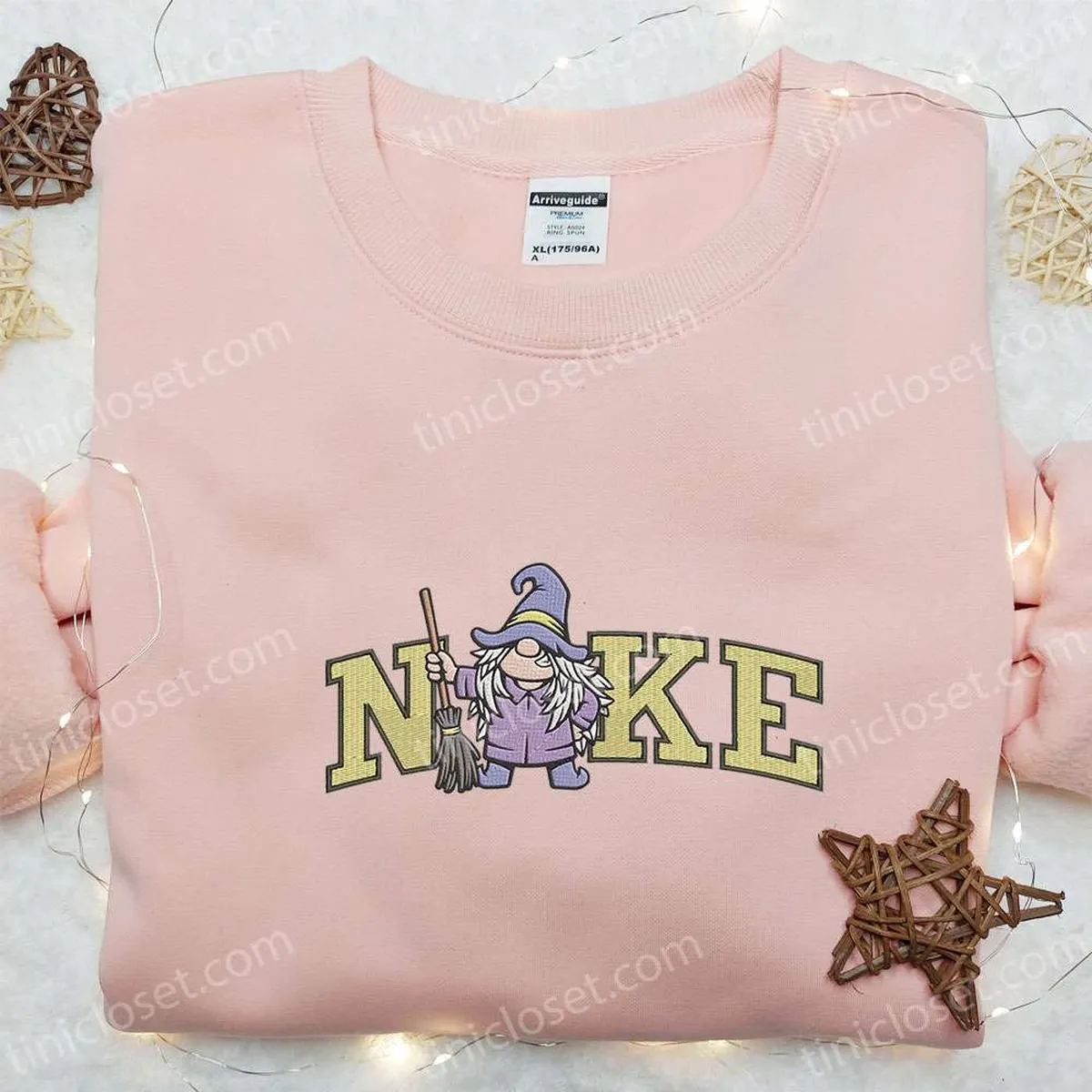 nike x wizard gnome embroidered hoodie amazing halloween embroidered t shirt nike inspired embroidered sweatshirt zfrz7