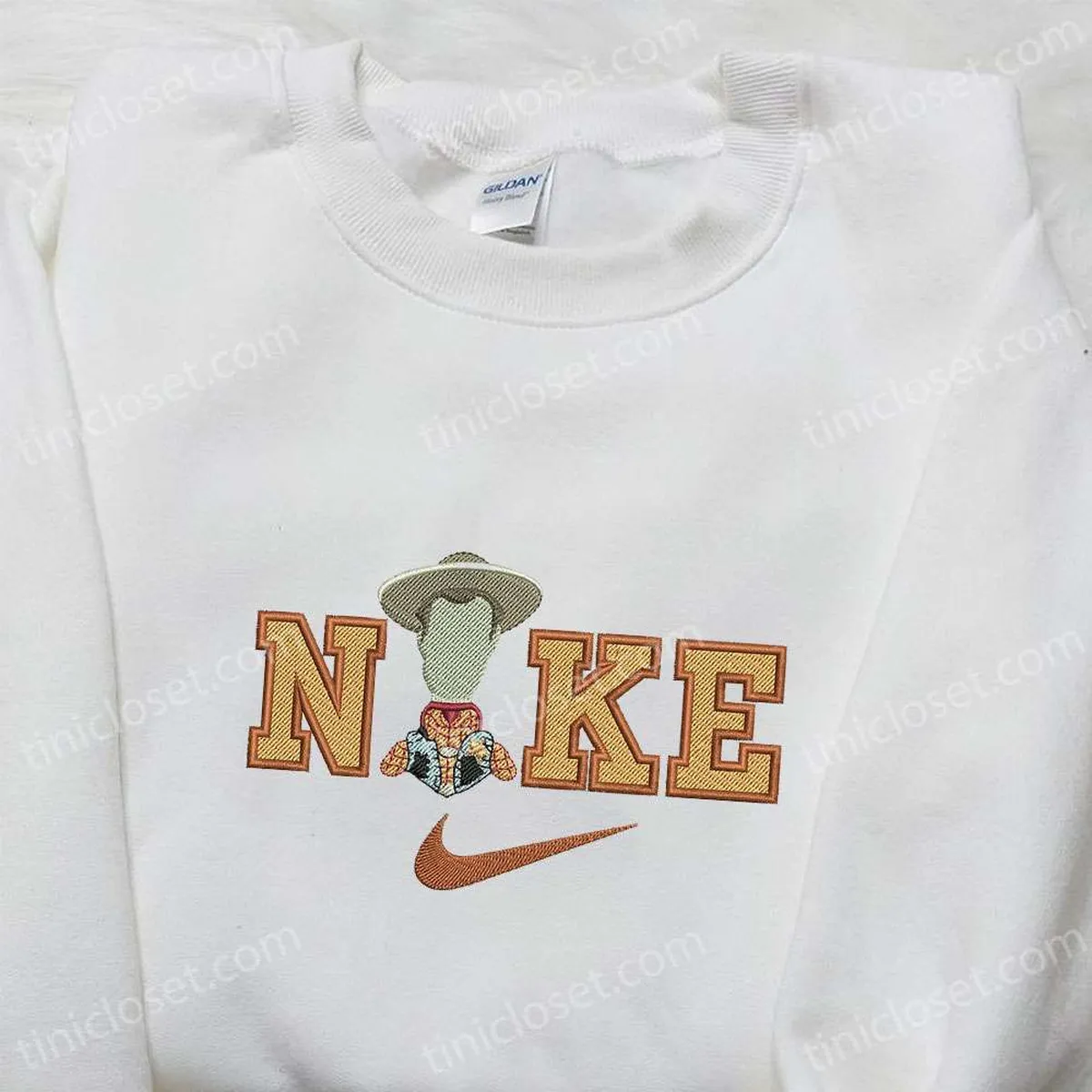 nike x woody cartoon embroidered shirt disney characters embroidered hoodie best gift ideas for family upyfg