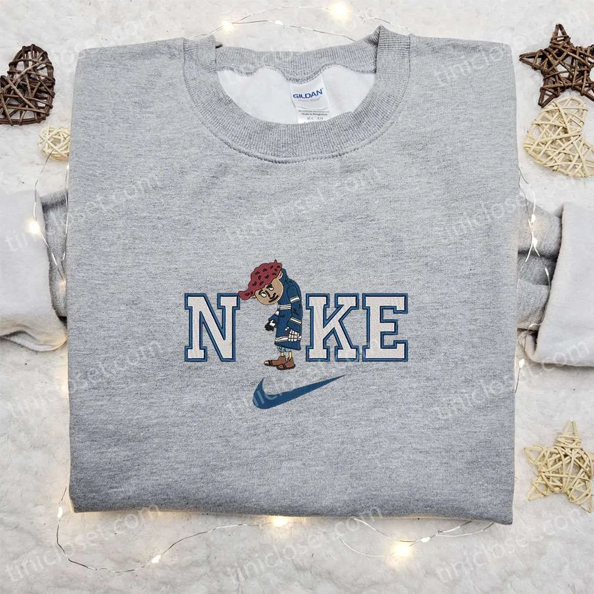 nike x wybie lovat embroidered sweatshirt coraline horror movie embroidered shirt the best halloween gift qjtia