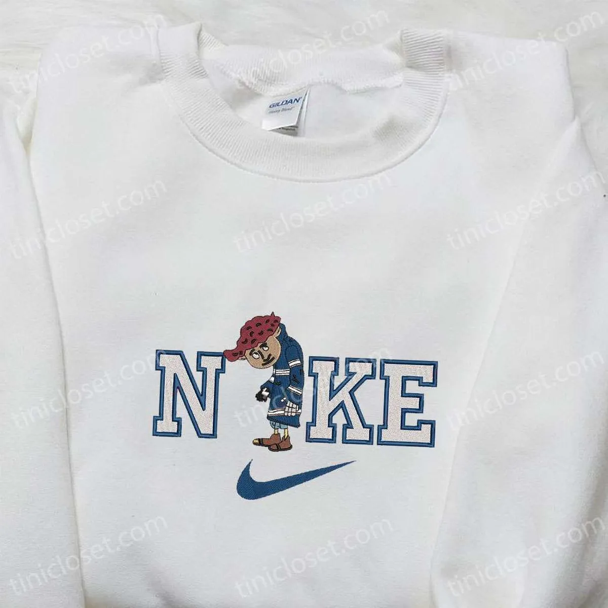 nike x wybie lovat embroidered sweatshirt coraline horror movie embroidered shirt the best halloween gift uwsmz