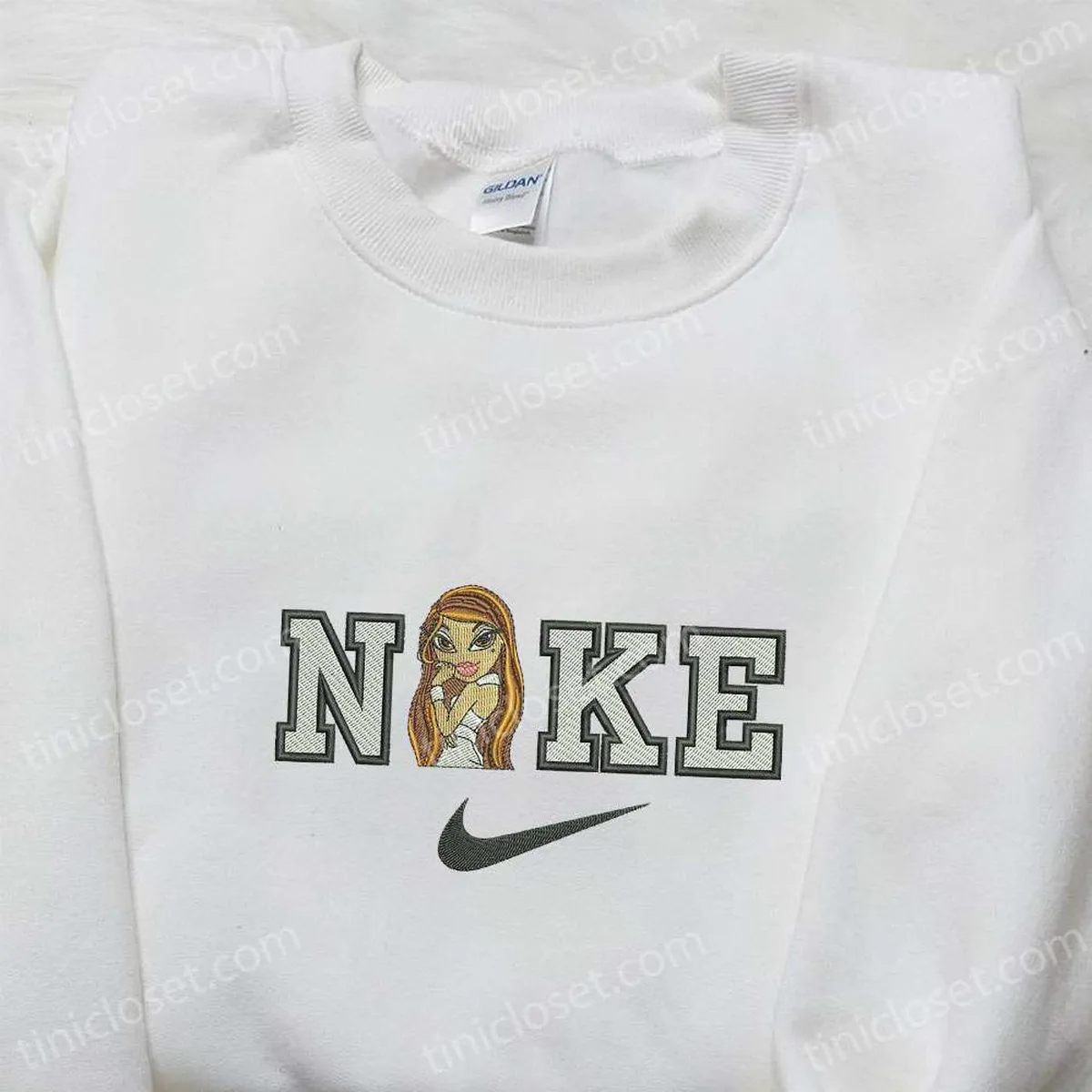 nike x yasmin embroidered sweatshirt bratz cartoon embroidered shirt the best gift
