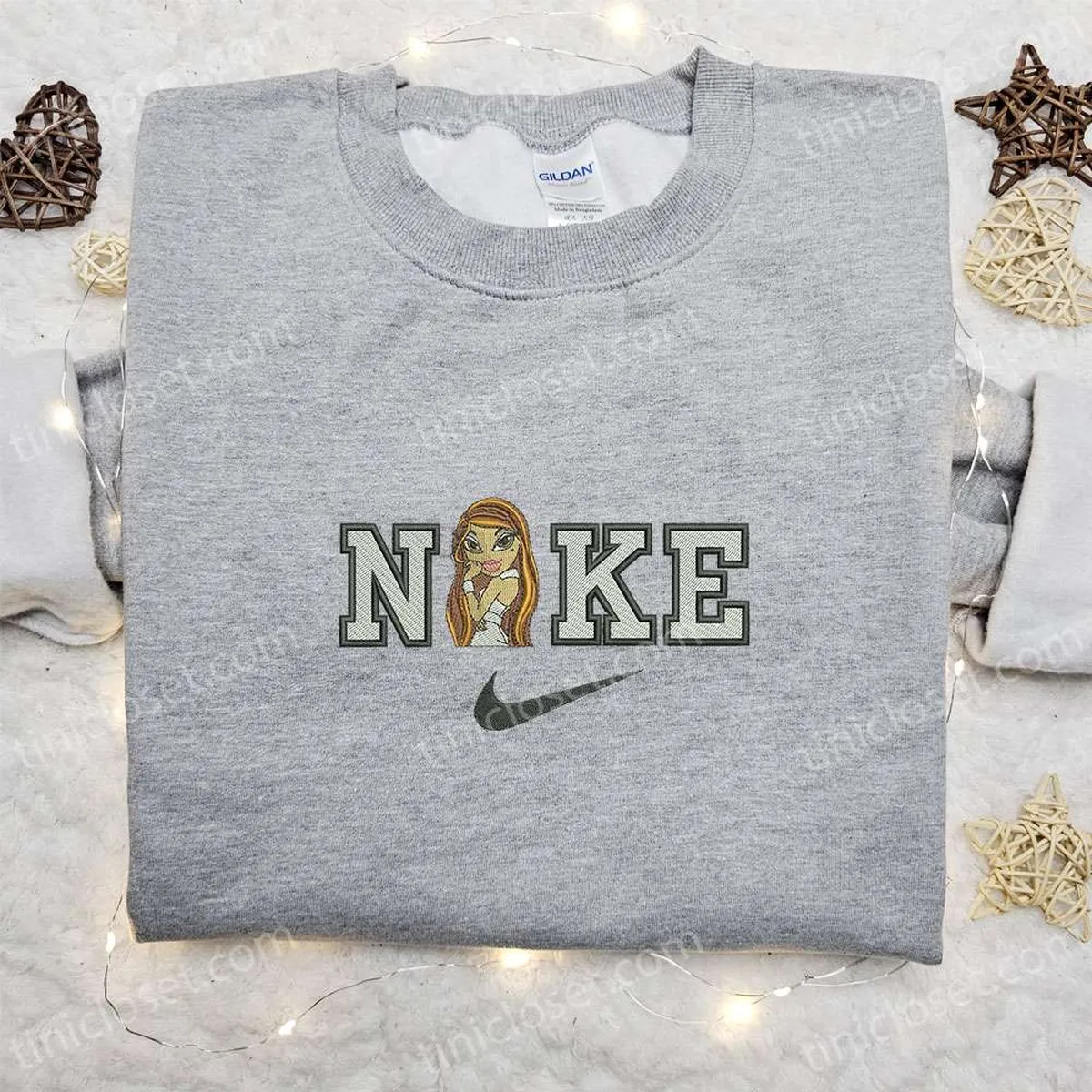 nike x yasmin embroidered sweatshirt bratz cartoon embroidered shirt the best gift izwzr