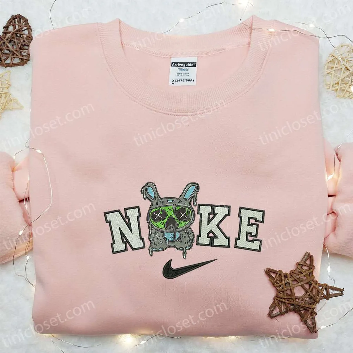 nike x zombie stitch embroidered sweatshirt disney halloween embroidered hoodie nike inspired embroidered shirt