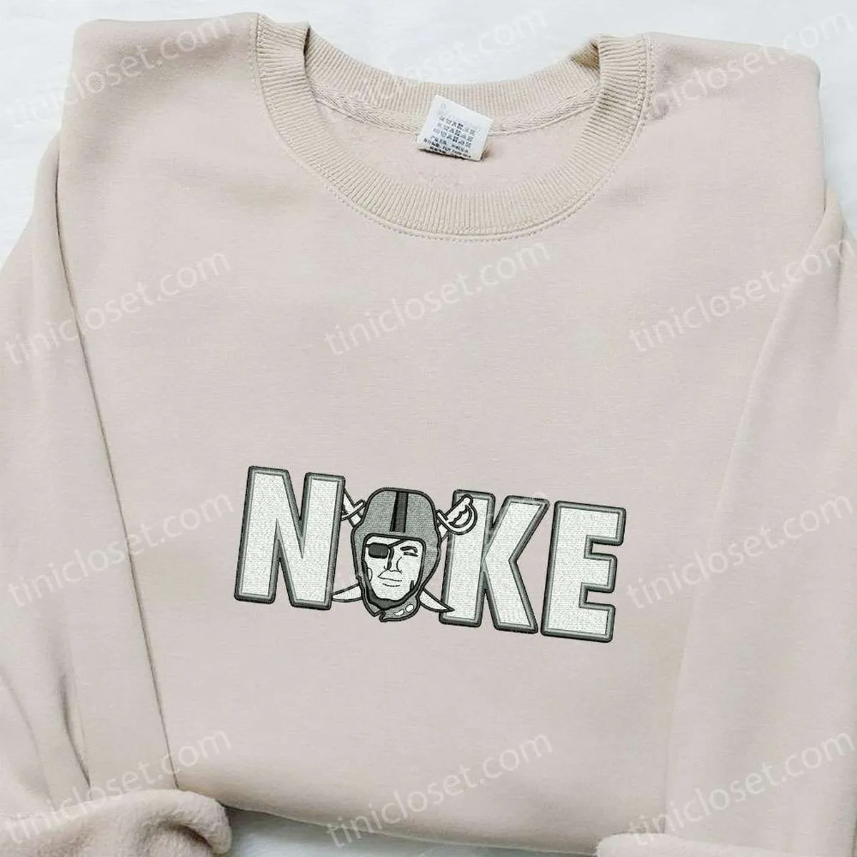 oakland raiders x nike swoosh embroidered shirt celebrity embroidered hoodie nike inspired embroidered sweatshirt