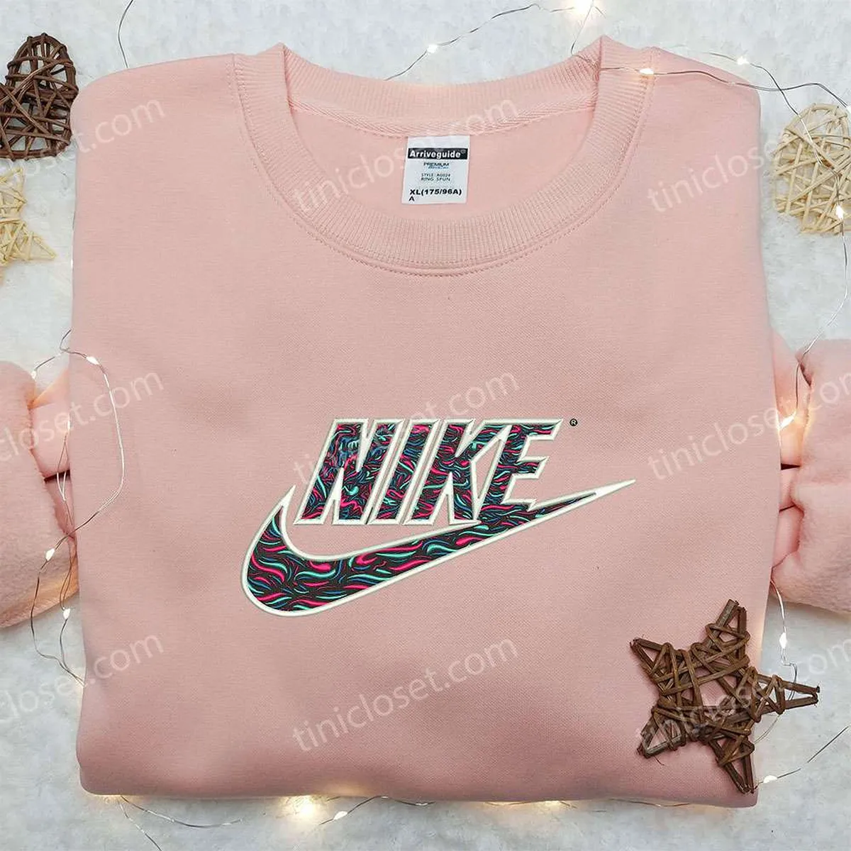 ocean motifs x nike embroidered sweatshirt nike inspired embroidered shirt best gift for family qtsnj