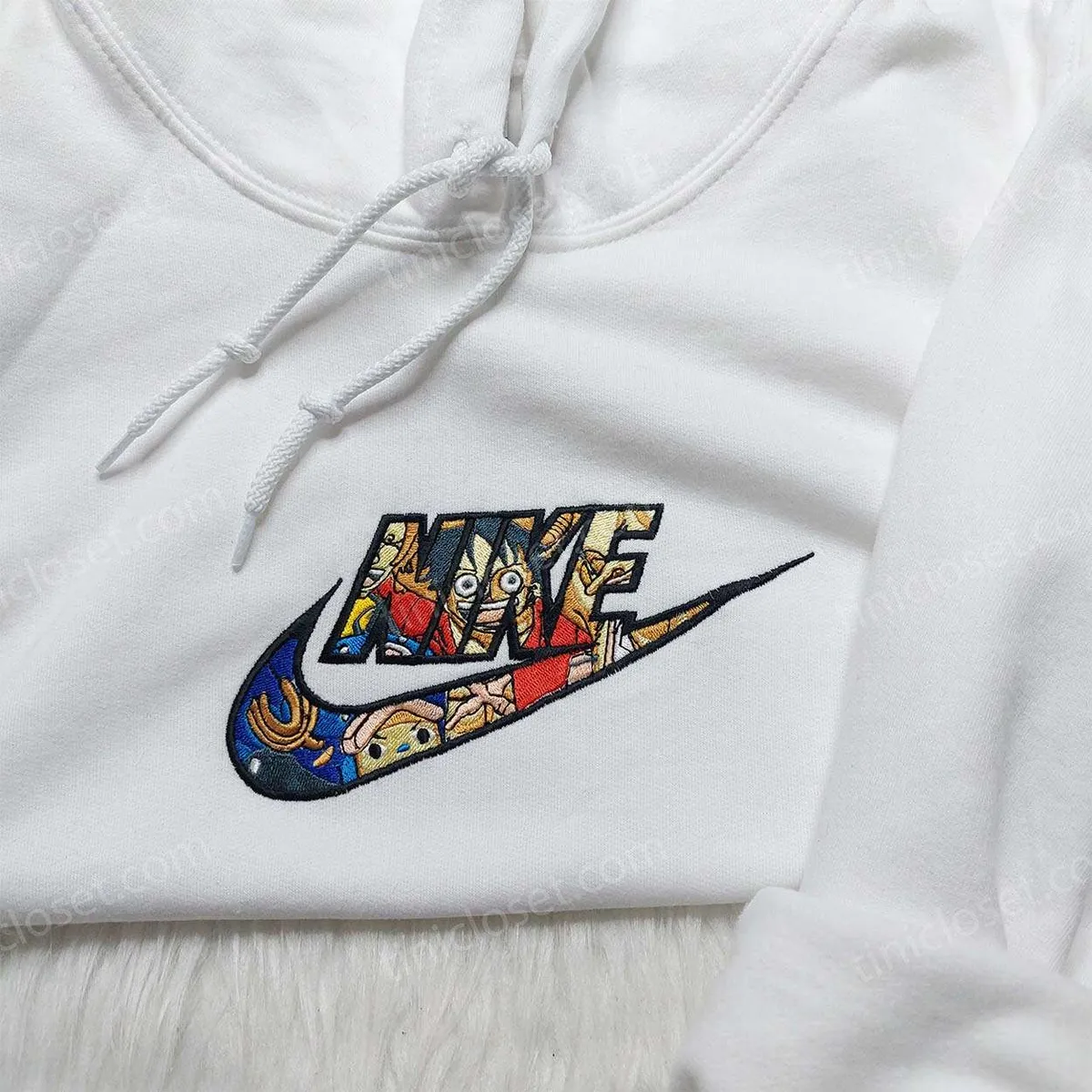one piece luffy x nike shirt one piece embroidered sweatshirt anime nike embroidered hoodie vwvuf