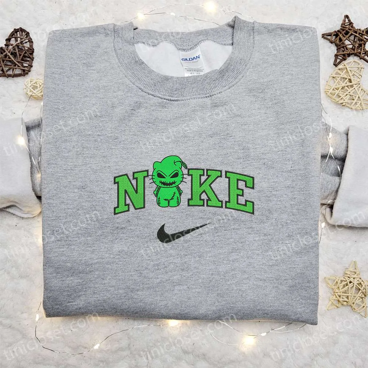 oogie boogie hello kitty x nike embroidered sweatshirt cartoon halloween embroidered shirt best halloween gift ideas aq70p