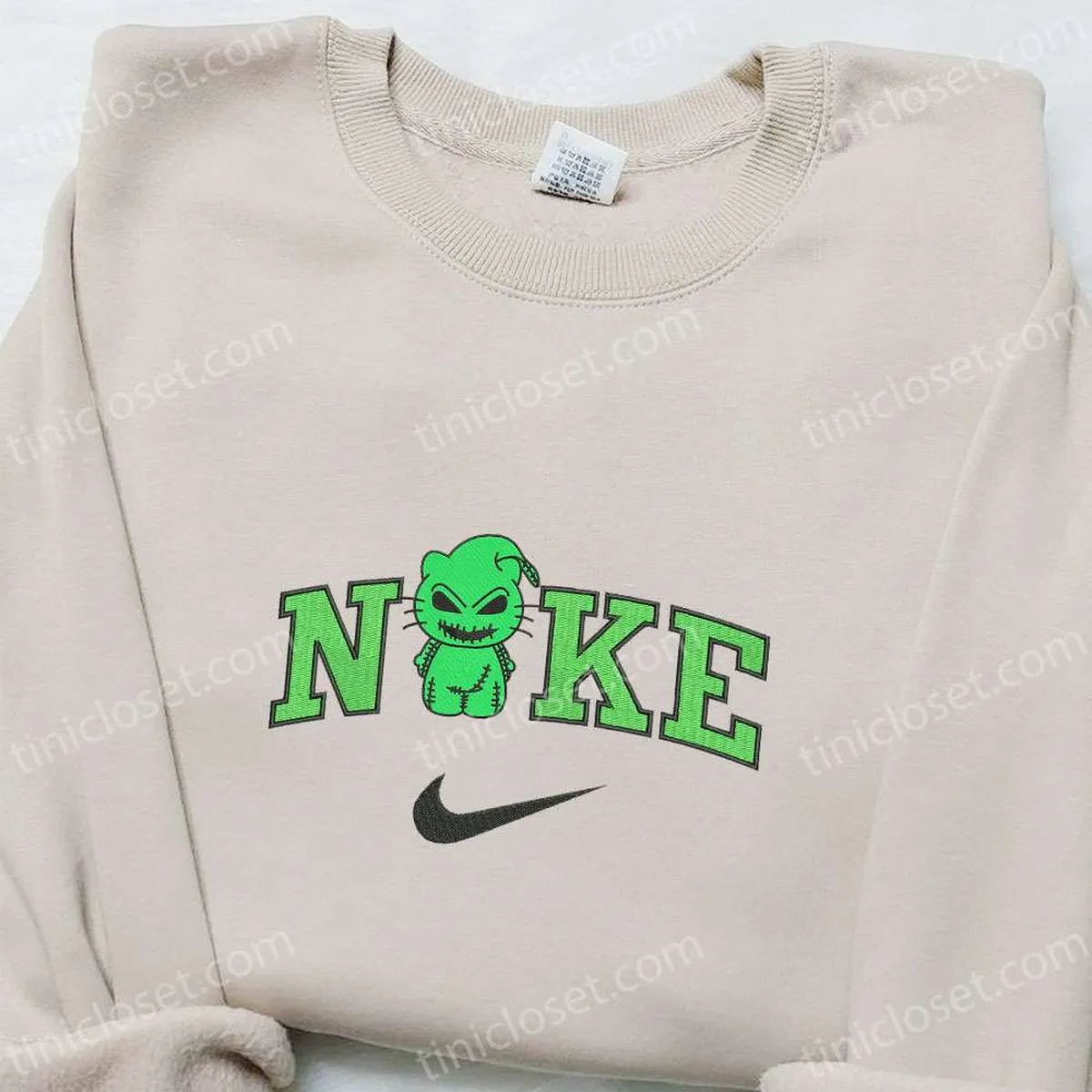 oogie boogie hello kitty x nike embroidered sweatshirt cartoon halloween embroidered shirt best halloween gift ideas k0yjj