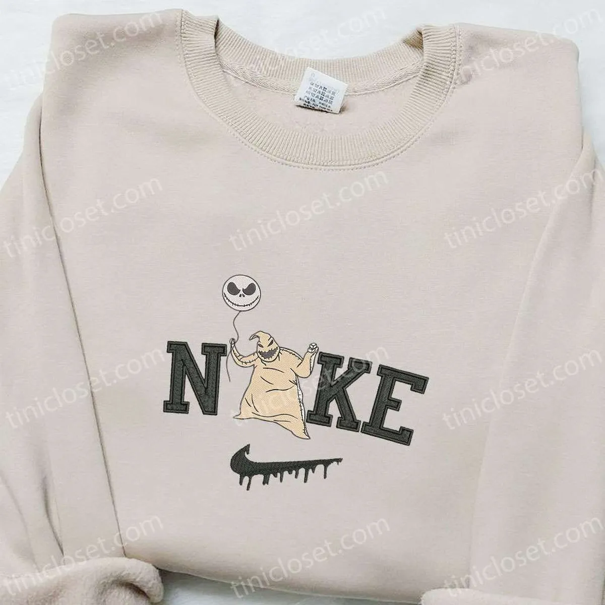 oogie boogie jack balloon x nike embroidered sweatshirt horror movie halloween embroidered shirt best halloween gift ideas fbdfu