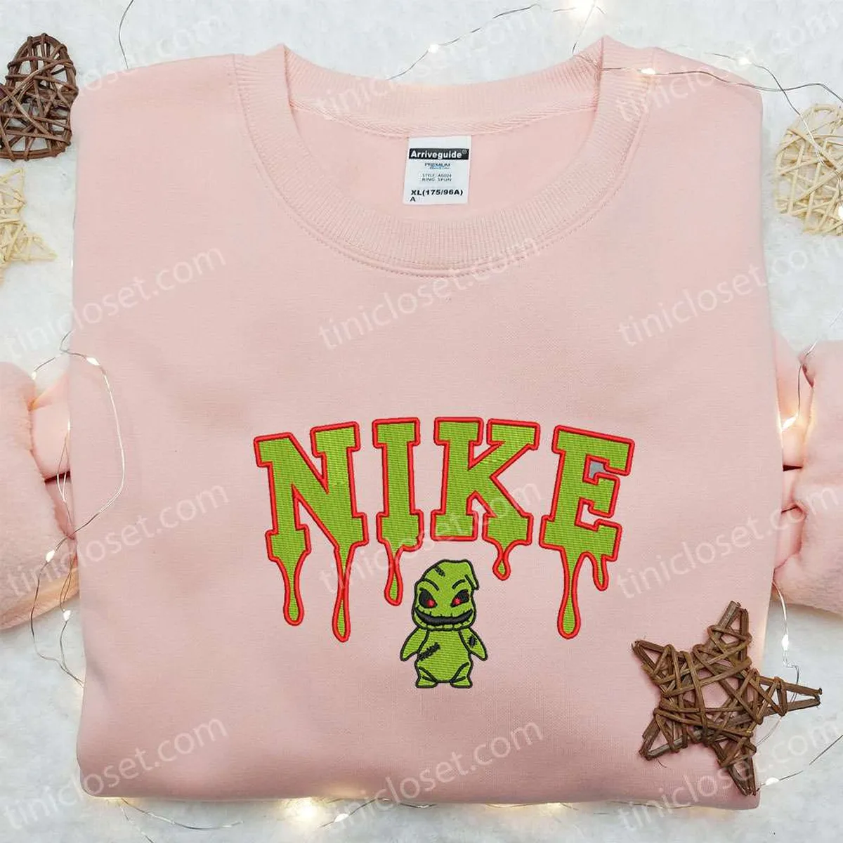 oogie boogie x nike embroidered shirt the nightmare before christmas cartoon embroidered hoodie halloween embroidered sweatshirt yfbwf