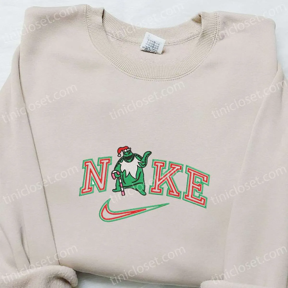 oogie boogie xmas x nike embroidered shirt christmas embroidered hoodie nike inspired embroidered sweatshirt 8ebqo