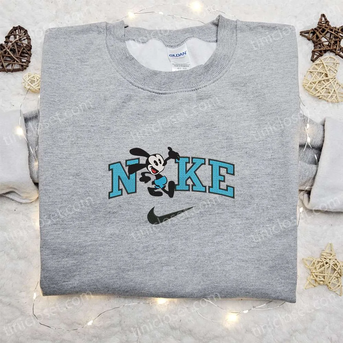 oswald the lucky rabbit x nike embroidered sweatshirt walt disney characters embroidered shirt best halloween gift ideas 2bztq