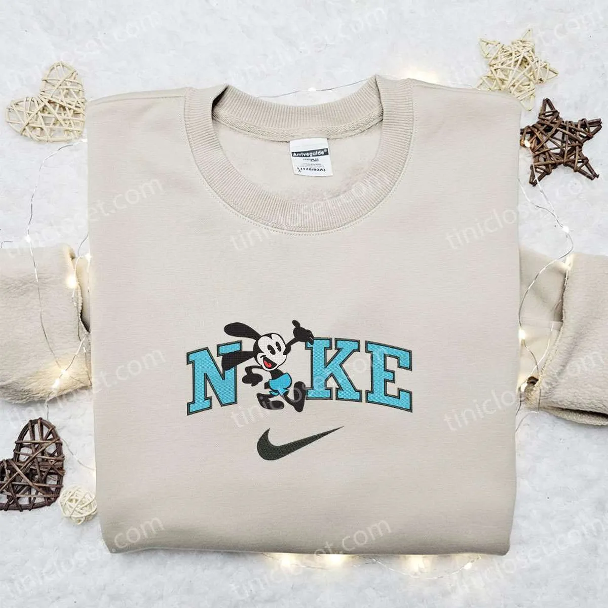 oswald the lucky rabbit x nike embroidered sweatshirt walt disney characters embroidered shirt best halloween gift ideas fwnkt