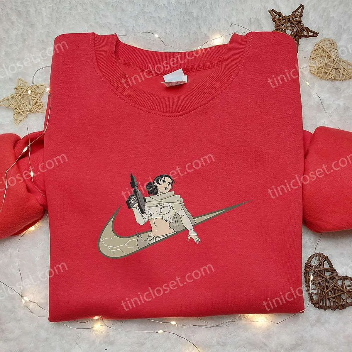 padme amidala x nike swoosh embroidered hoodie star wars embroidered shirt nike inspired embroidered shirt afcvm