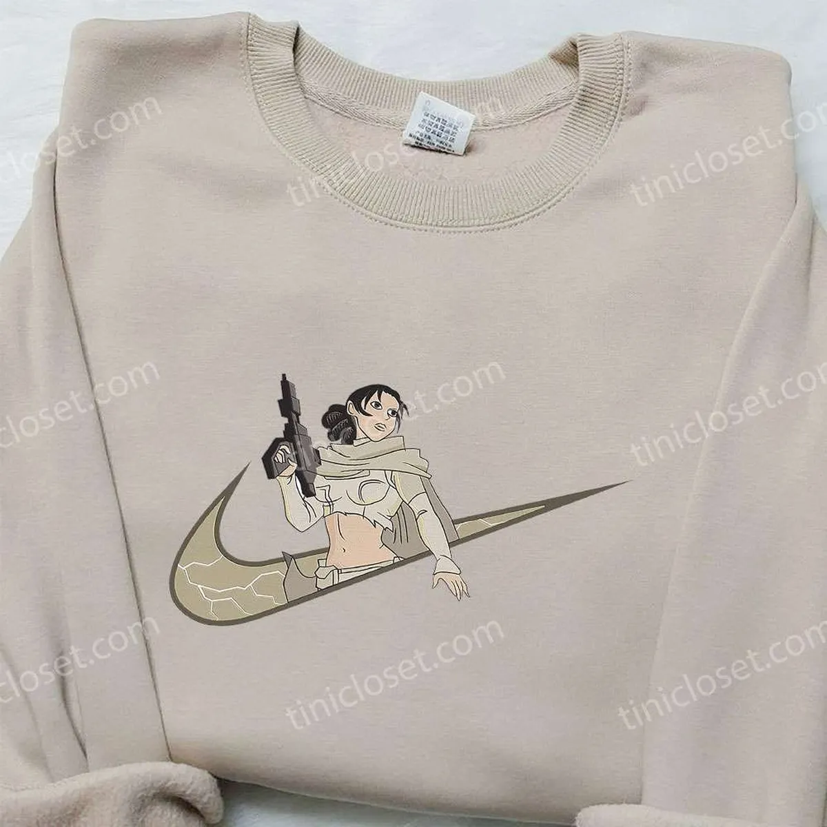 padme amidala x nike swoosh embroidered hoodie star wars embroidered shirt nike inspired embroidered shirt hq3c7