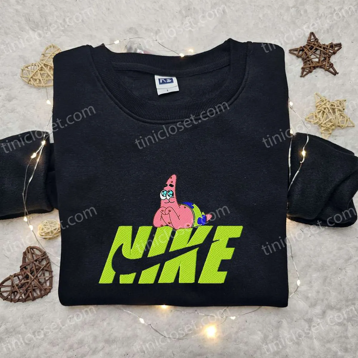 patrick star x nike cartoon embroidered sweatshirt walt disney characters embroidered shirt best birthday gift ideas for family ysimc