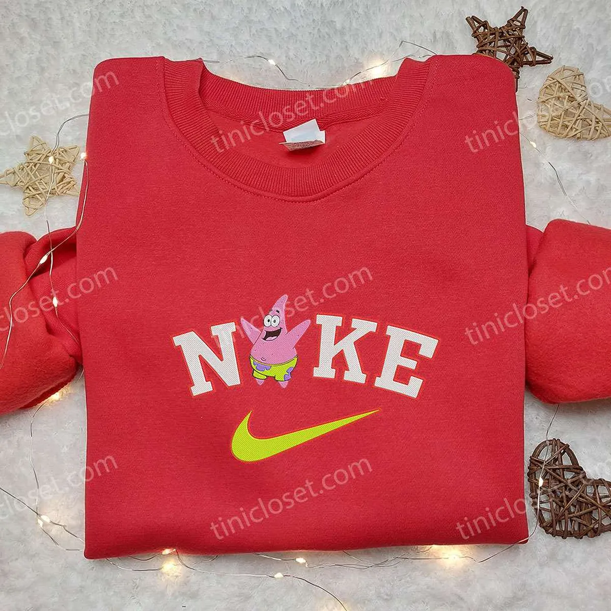 patrick star x nike embroidered hoodie spongebob squarepants embroidered shirt nike inspired embroidered shirt dh8cs