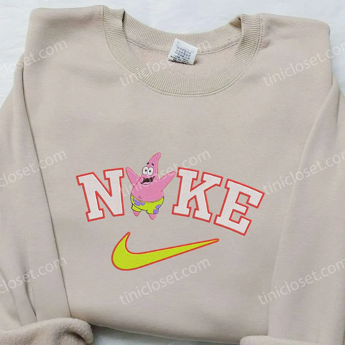 patrick star x nike embroidered hoodie spongebob squarepants embroidered shirt nike inspired embroidered shirt mhcpf