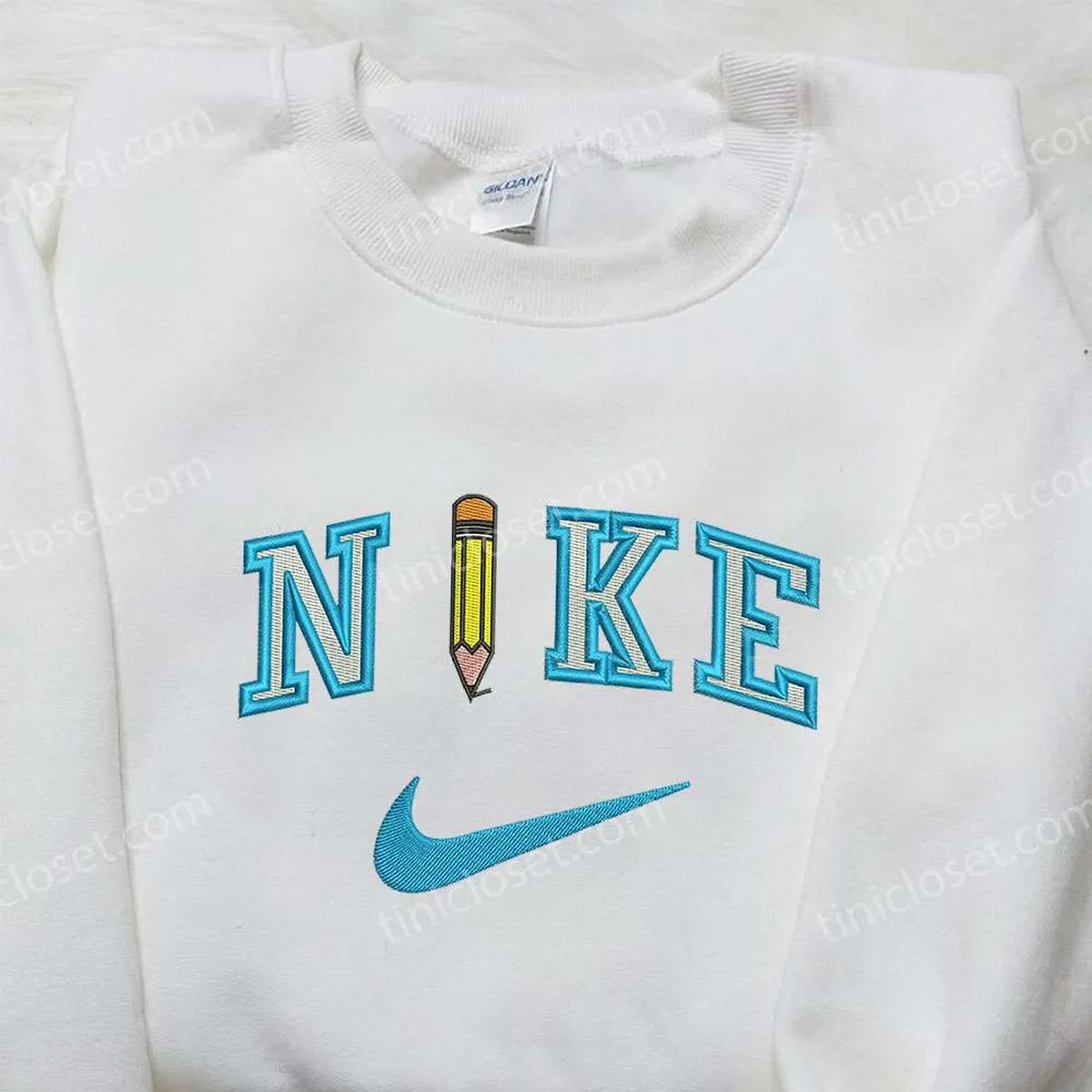 pencil x nike embroidered sweatshirt back to school embroidered sweatshirt nike inspired embroidered shirt bt8wp