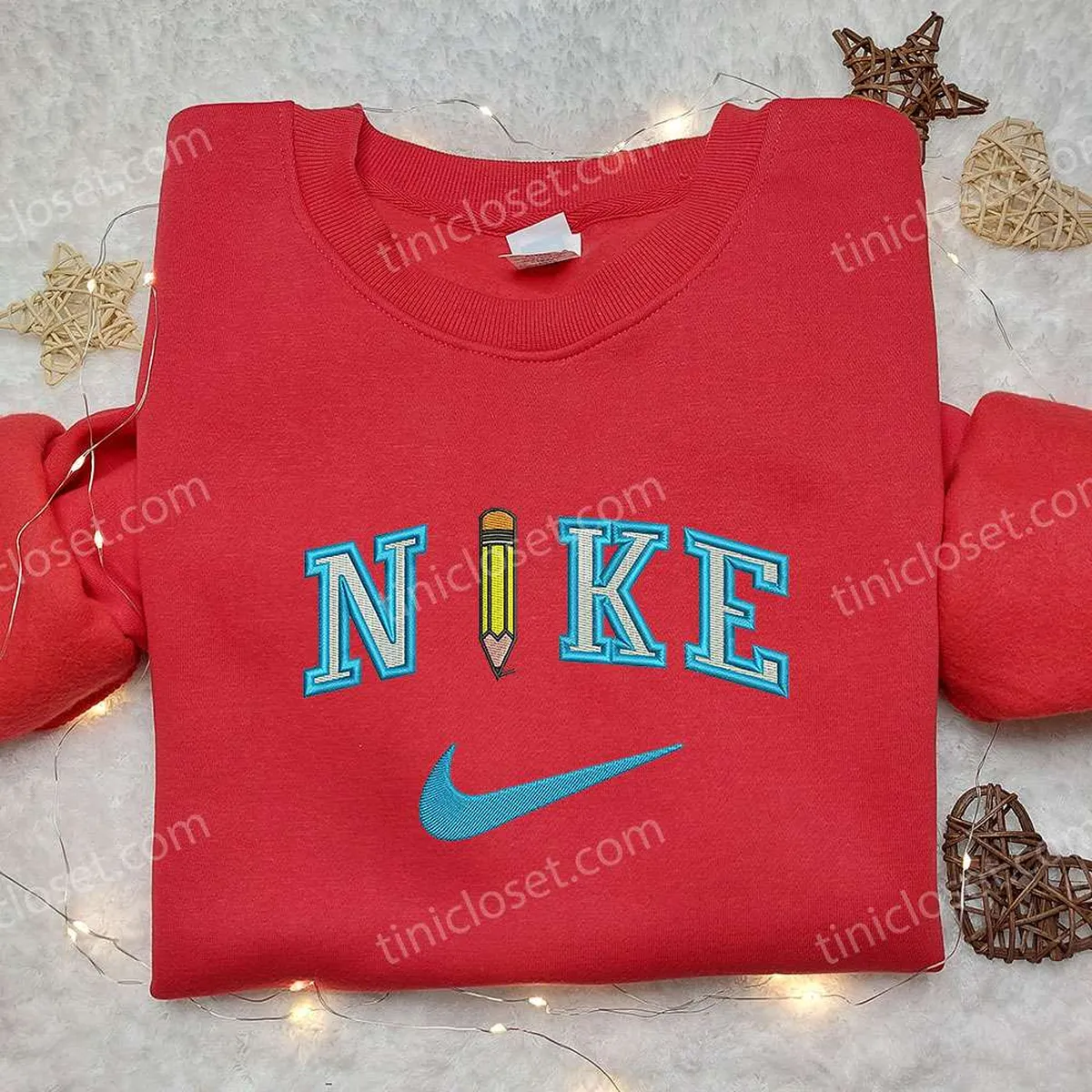 pencil x nike embroidered sweatshirt back to school embroidered sweatshirt nike inspired embroidered shirt wcz1b