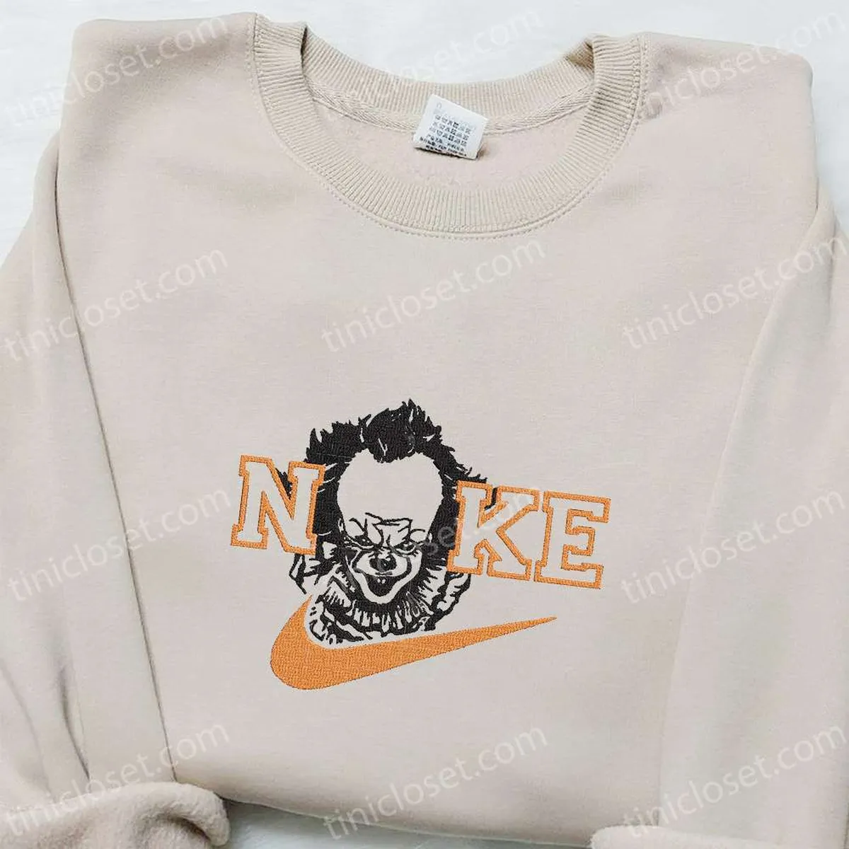 pennywise x nike embroidered hoodie nike inspired embroidered shirt best halloween gift ideas c4vvr